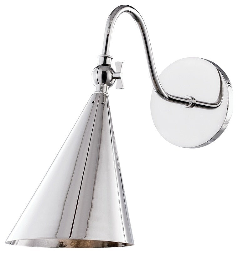 Lupe 1-Light Wall Sconce, Polished Nickel