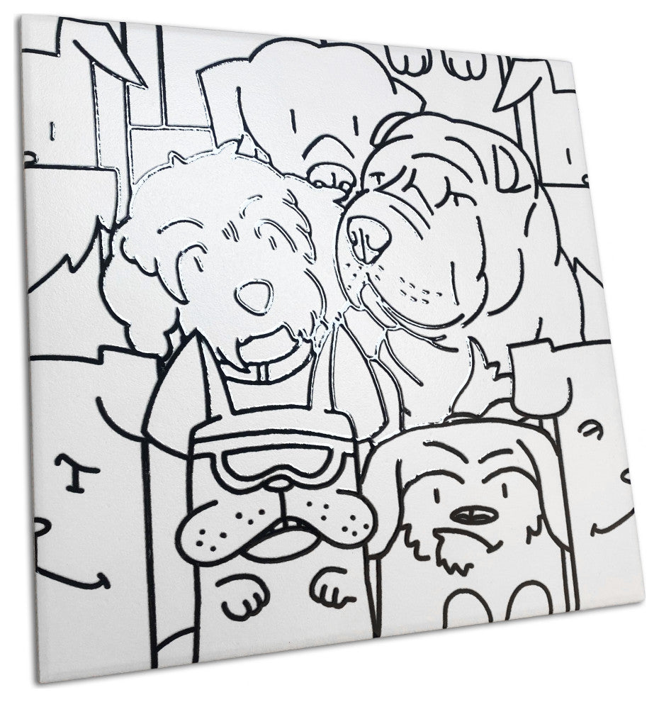 Oh My Dog and Oh My Cat Porcelain Floor and Wall Tile, Dog