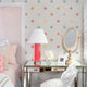 Polka Dot Peel and Stick Vinyl Wallpaper, Pink, 24"w X 108"h