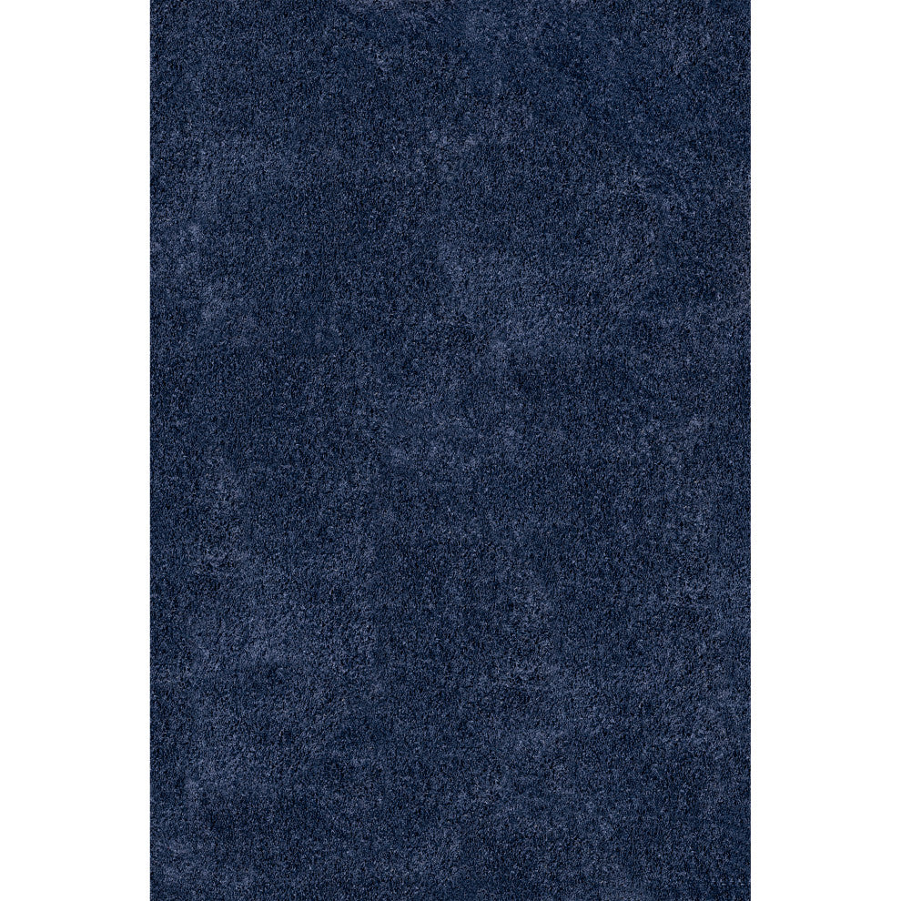 Nuloom Cozy Soft and Plush Solid Easy Shag Area Rug, Navy 4'x6'
