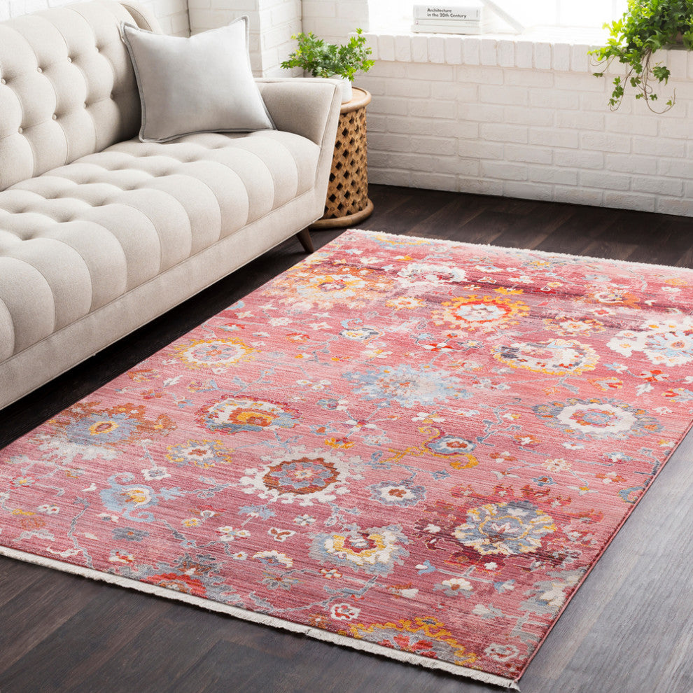 Surya Ephesians EPC-2301 Traditional Area Rug, Pale Pink, 2'7" x 9' Runner