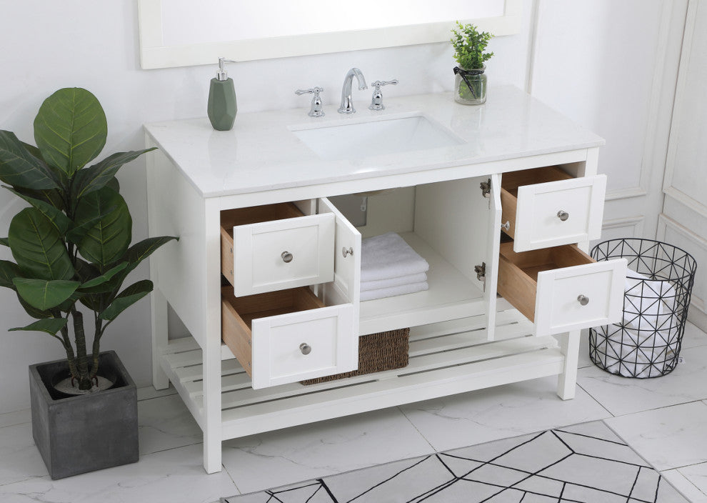 Tucker White 48" Single Sink Bathroom Vanity