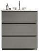 Freestanding Bathroom Vanity Set with White Ceramic Sink Basin, Gray, 30"