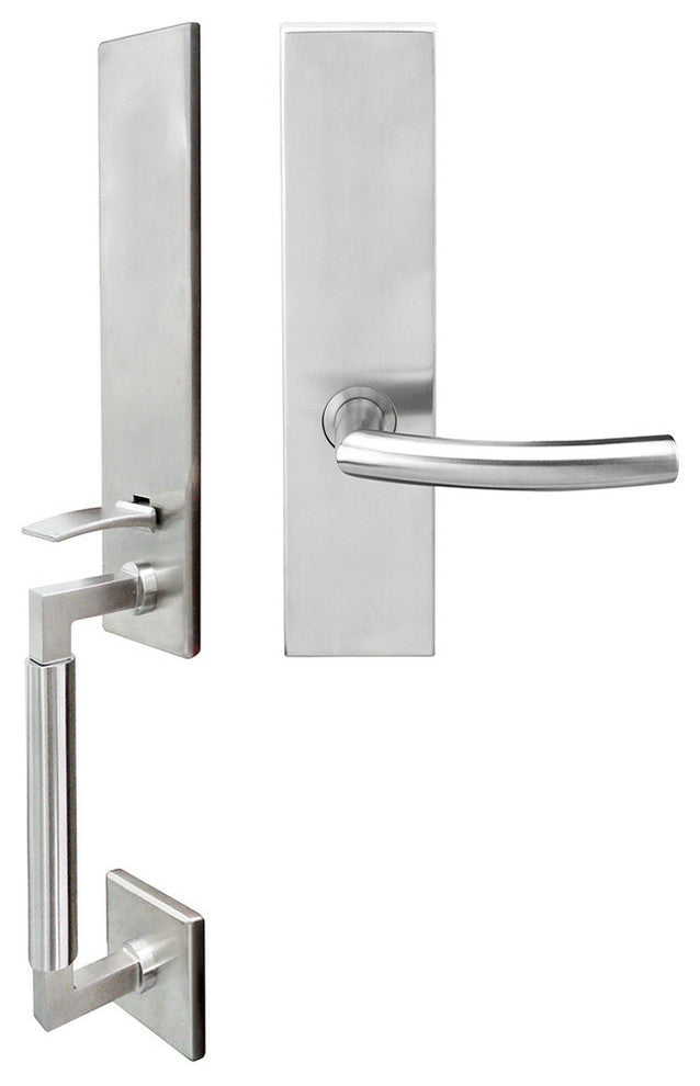 Oslo Lever, Mortise Full Dummy Handleset, Right Hand, Satin Stainless Steel