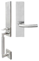 Oslo Lever, Mortise Full Dummy Handleset, Right Hand, Satin Stainless Steel