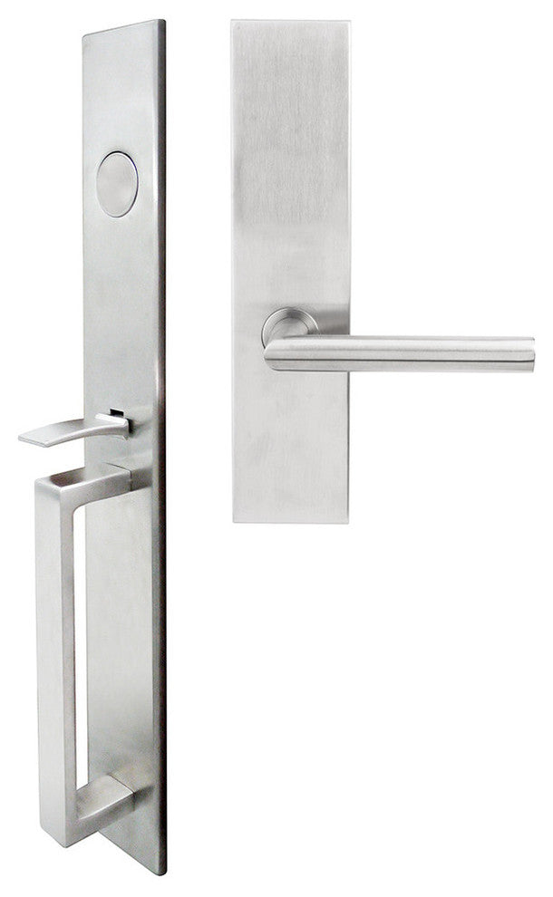 Stockholm Lever, Mortise Dummy Handleset, Right Hand, Satin Stainless Steel