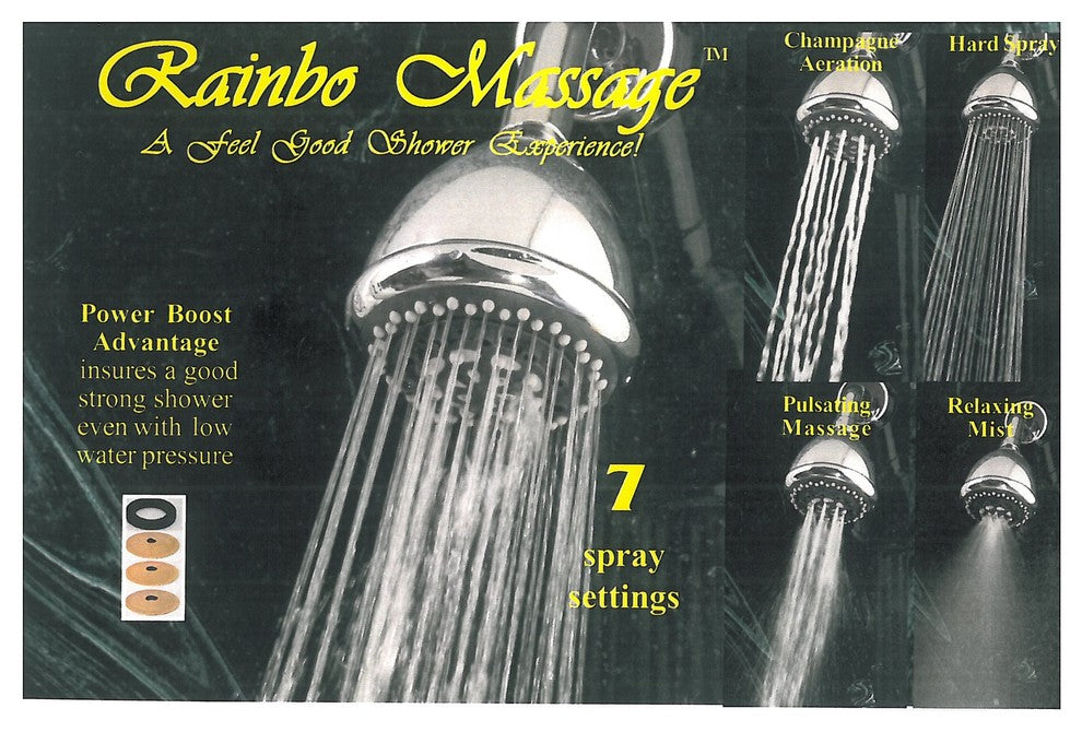Rainbo Massage 7 Spray Shower Head Polished Chrome