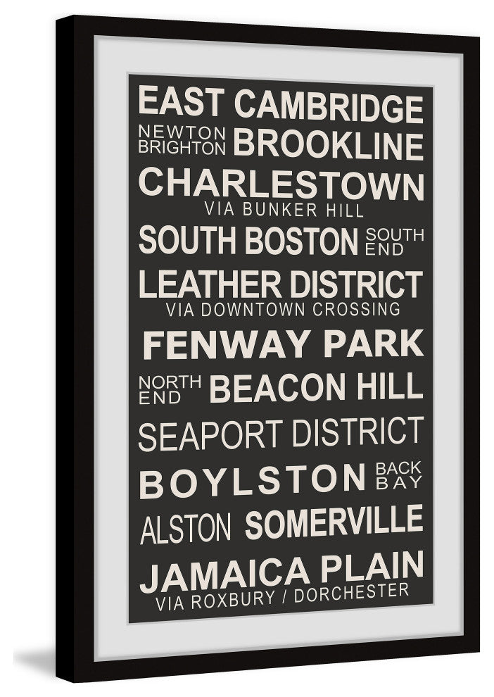 "Boston Suburbs" Framed Painting Print, 16x24