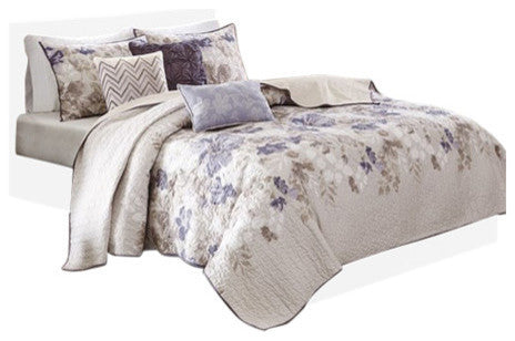 Madison Park Printed 6-Piece Coverlet Set, King/California King