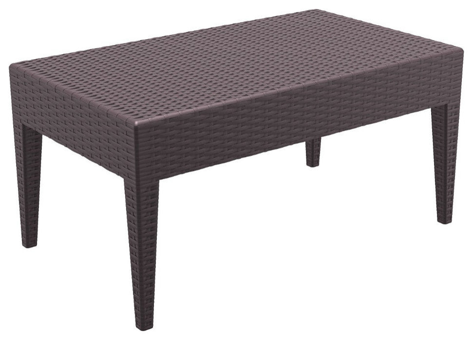 Compamia Miami 6-Piece Outdoor Conversation Set With Acrylic Fabric Cushions, Brown