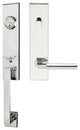 Aurora Lever, Tubular Entry Handleset, RHR, Polished Stainless Steel