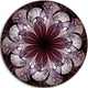 Soft Pink Digital Art Fractal Flower, Floral Disc Metal Artwork, 11"