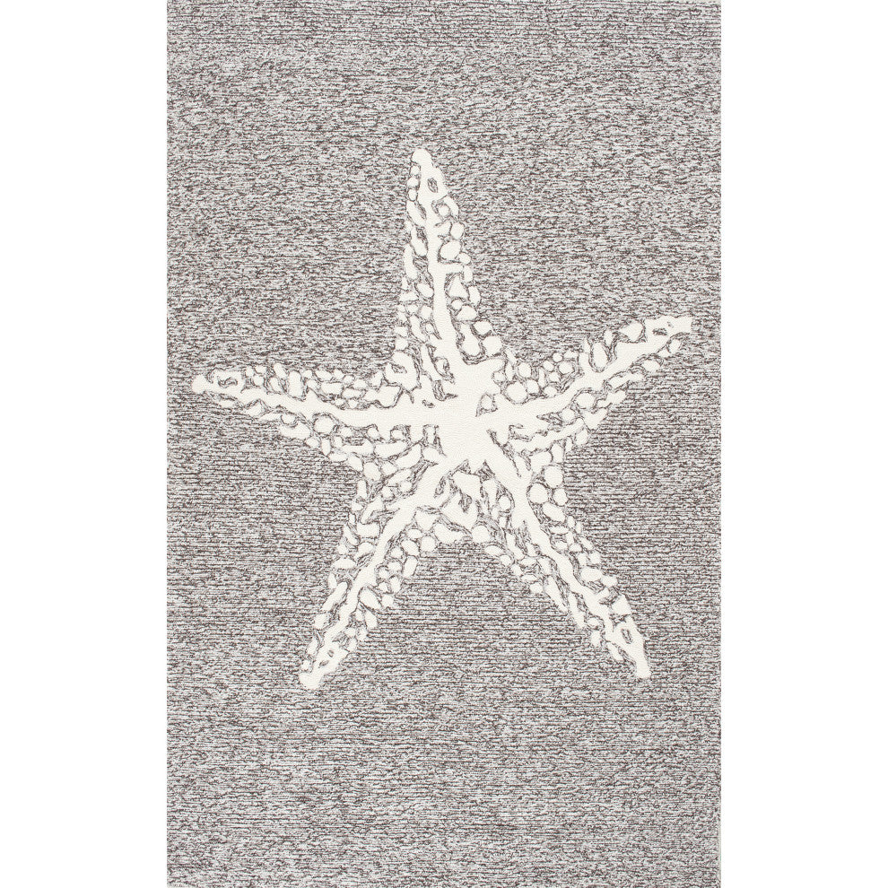Nuloom Hacienda Starfish Indoor/Outdoor Rug, Grey 9'x12'