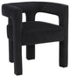 Athena Velvet Upholstered Dining Chair, Black