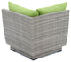 Cannes 4 Piece Sunbrella Corner Sectional Set, Ginkgo Green