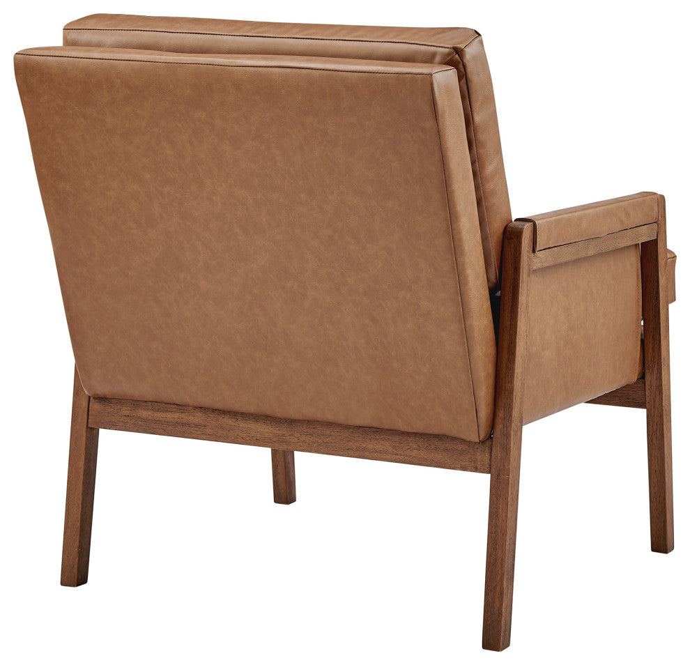 Colton PU Accent Arm Chair, Vintage Cider