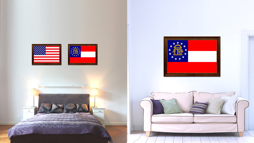 Georgia State Flag Canvas Print, 19"x27"