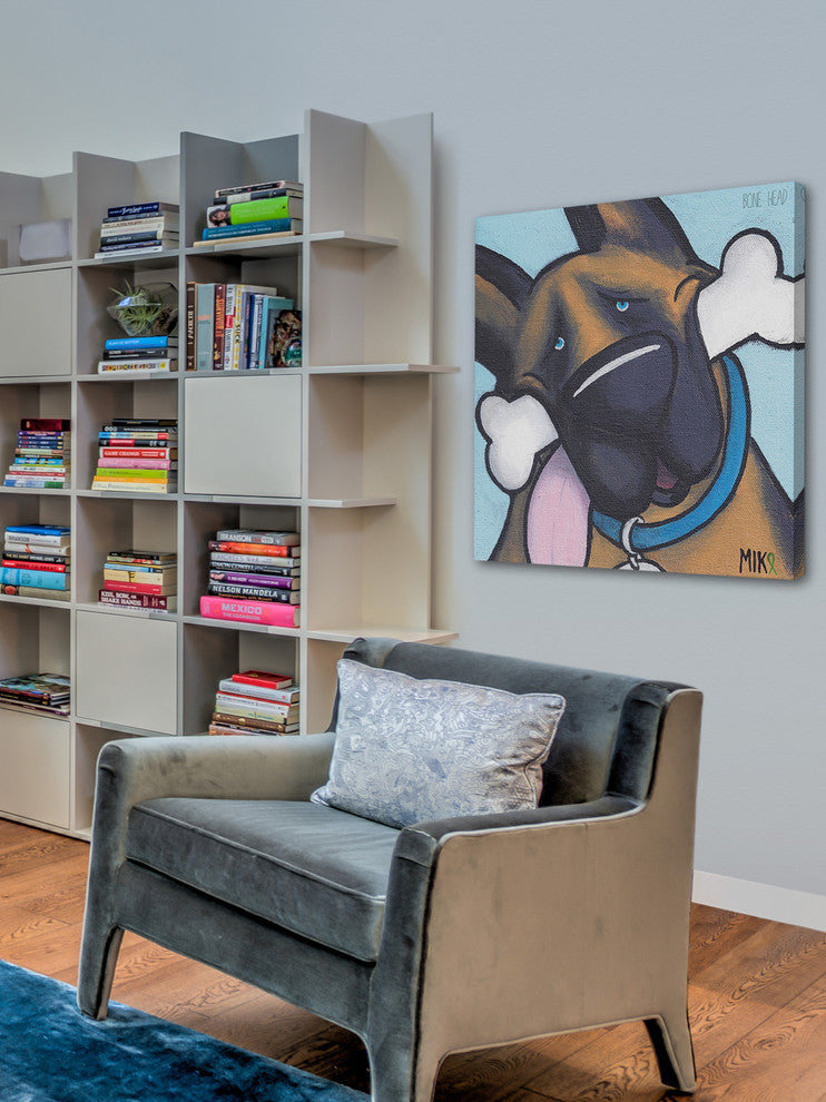 Marmont Hill, "Bonehead Shepherd" by Mike Taylor Print on Wrapped Canvas, 24x24