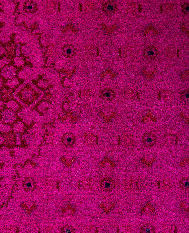 Overdyed One-of-a-Kind Hand-Knotted Area Rug Purple, 8' 2" x 10' 3"