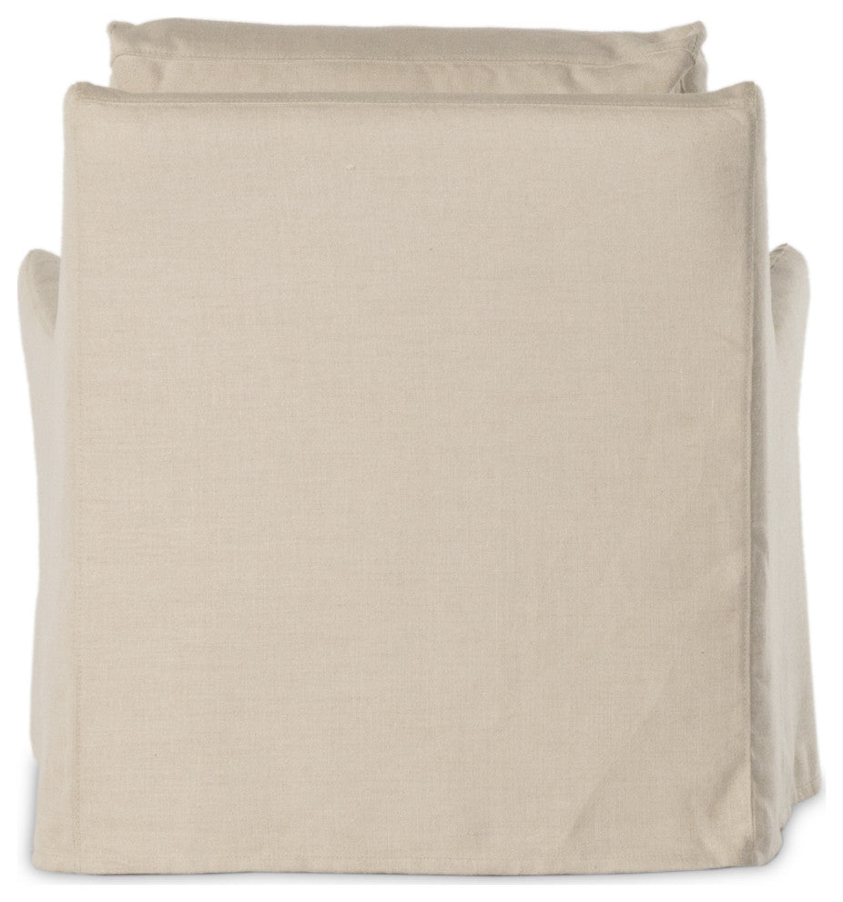 Monette Slipcover Swivel Chair-Natural