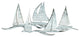 Sailing Fleet Costal, Wooden Wall Decorative Art, Large