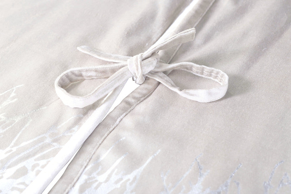 Gray Burnout Velvet Tree Skirt