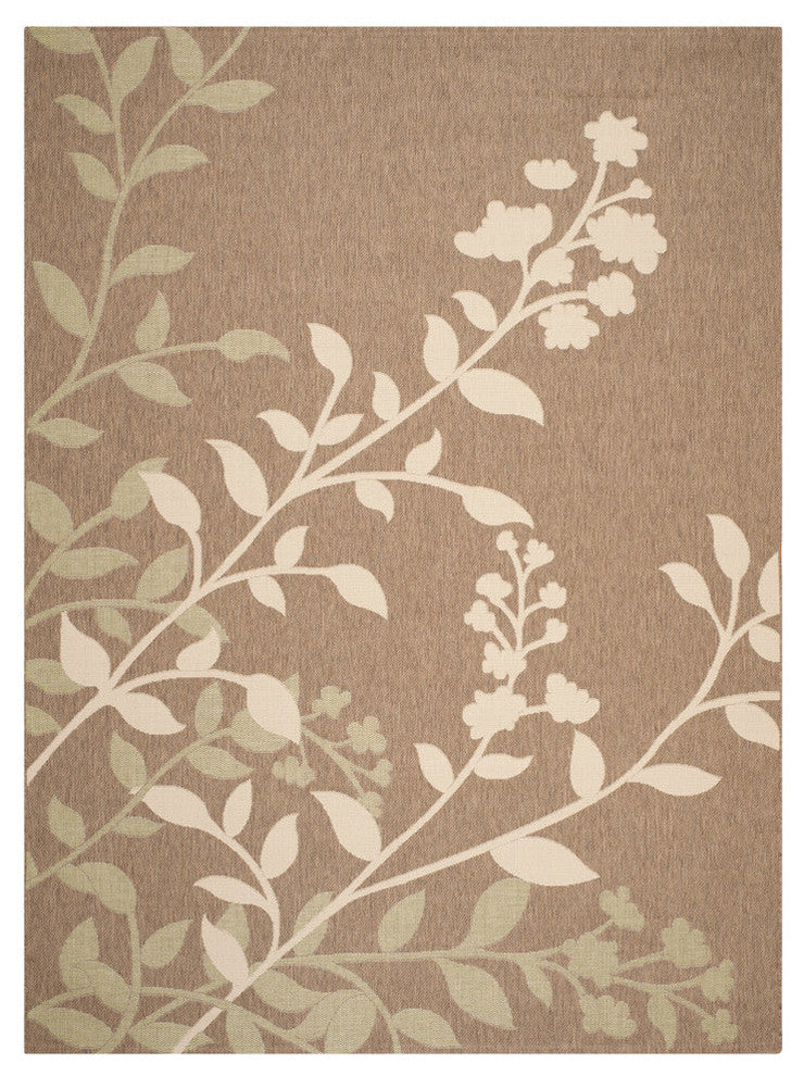 Safavieh Courtyard Cy7019-242 Brown, Beige Area Rug, 8'0" X 11'0"