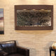 Calming Waters Wall Water Fountain, Silver Mirror, Woodland Brown