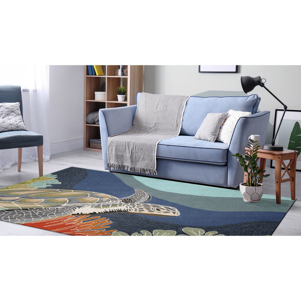 Ravella Akumal Indoor/Outdoor Rug, Ocean, 8'3"x11'6"