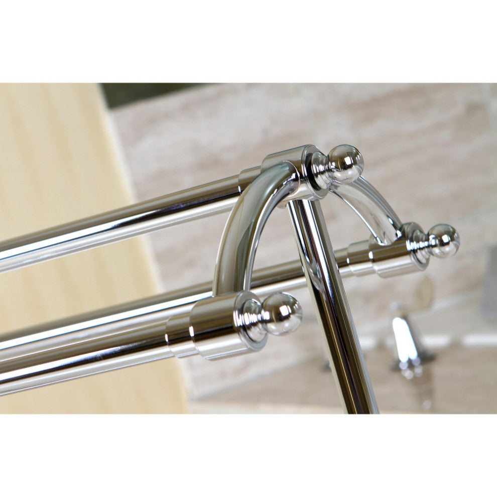 Kingston Brass Pedestal Towel Rack, Polished Chrome