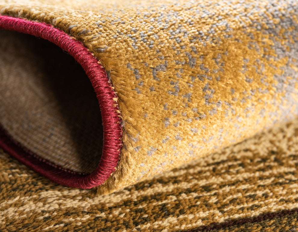 Unique Loom Multicolored Barista Timor 4' 0 x 6' 0 Area Rug