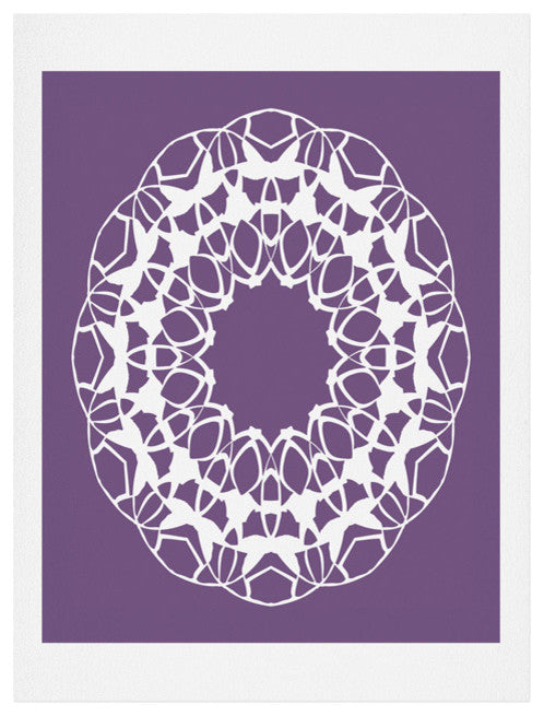 Deny Designs Karen Harris Mod Medallion Plum Art Print