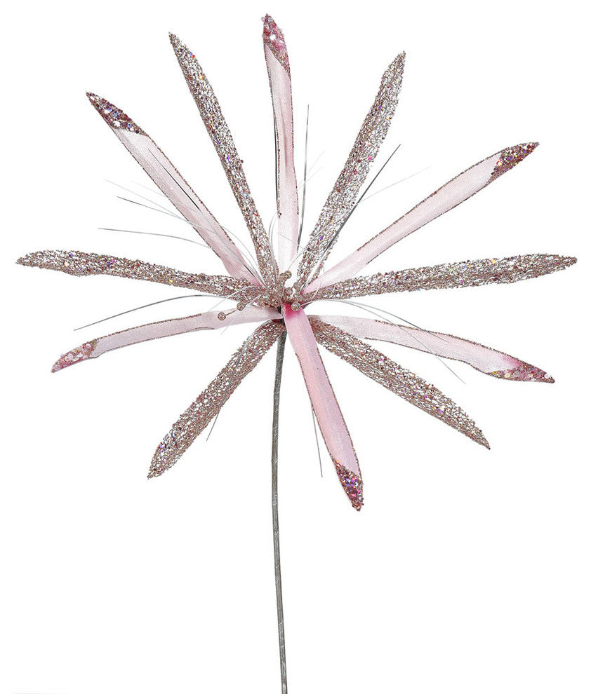 Vickerman 24" Papyrus, 20" Flower, Set of 3, Pink