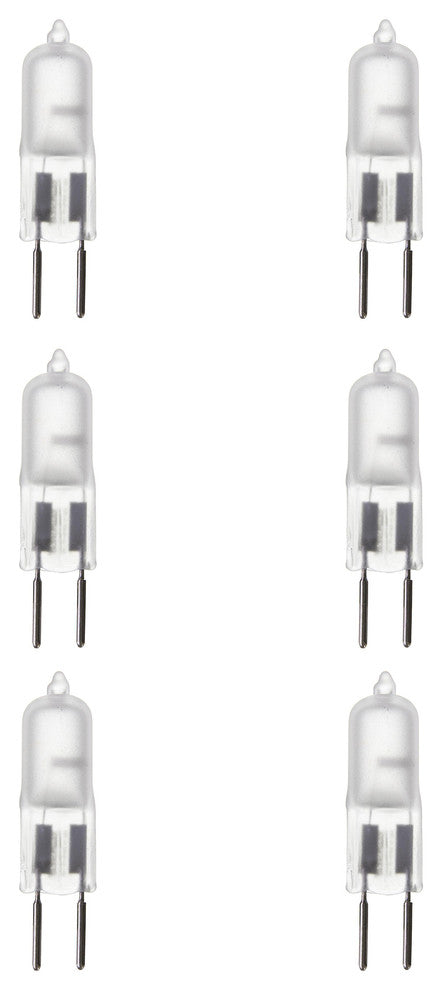 Sunlite 6-Pack Frost Single Ended T3.5 Bi-Pin, 50W, 12V, Dimmable