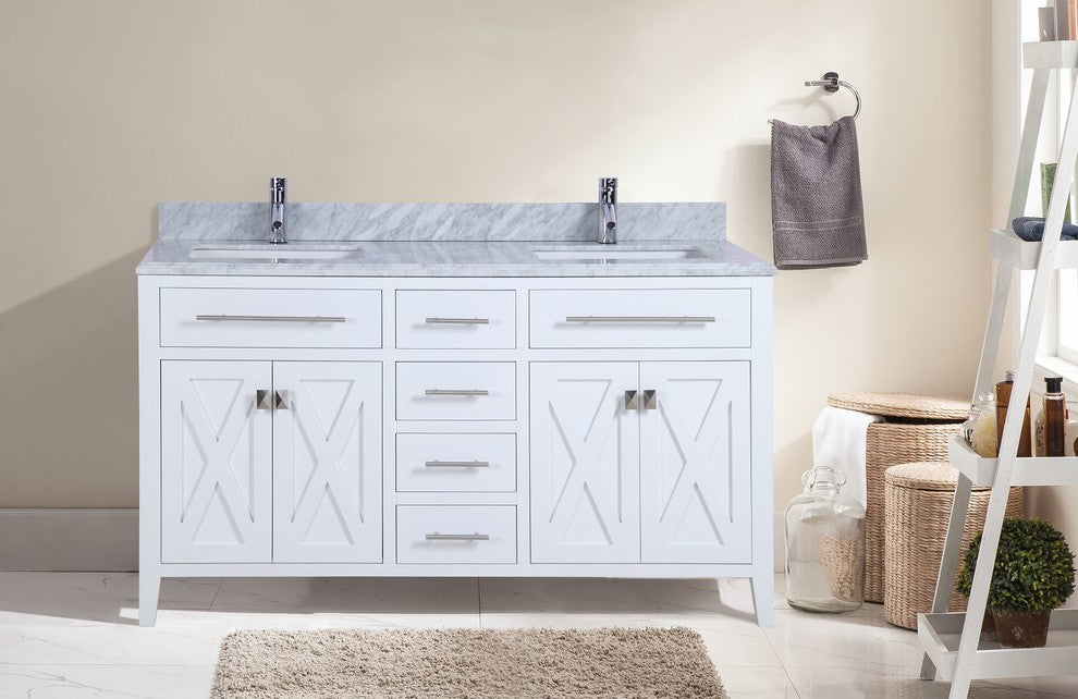 Wimbledon Vanity, White, 60"