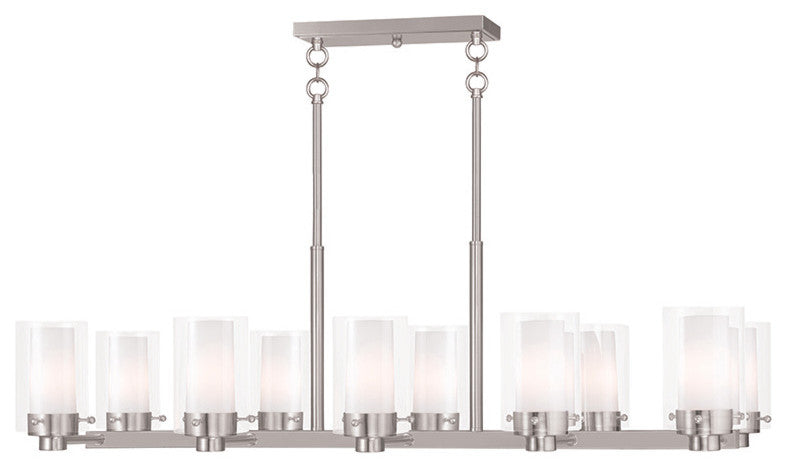 Manhattan Chandelier, Brushed Nickel