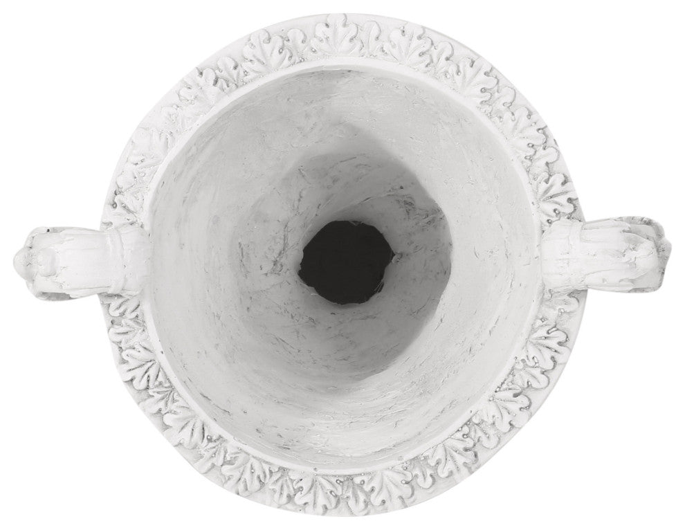 GDF Studio Renee Lightweight Concrete Chalice Garden Decorative Urn Planter, Antique White