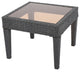 GDF Studio Jermaine Outdoor Gray Wicker Accent Table