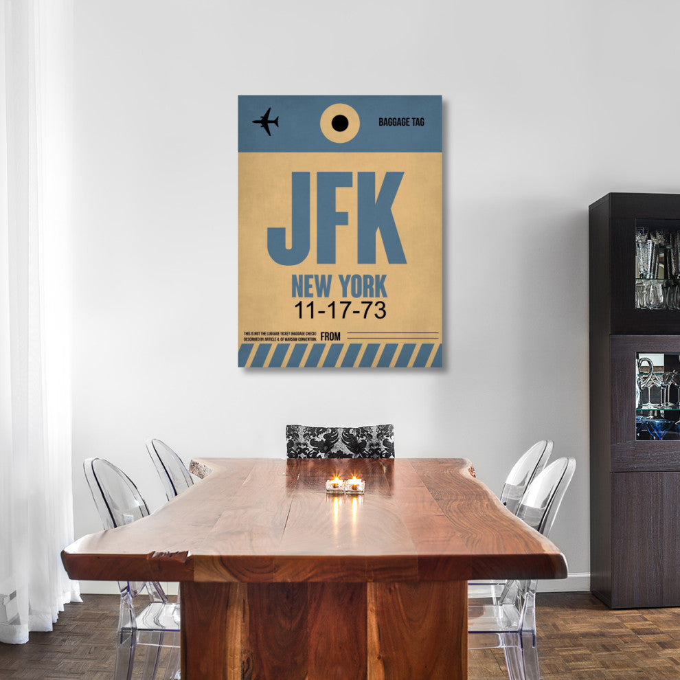 "JFK New York Luggage Tag 2" Fine Art Print