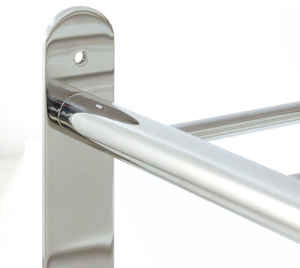MODONA 24" Commercial Grade Towel Rack SS304 Lifetime Warranty, Polished Chrome