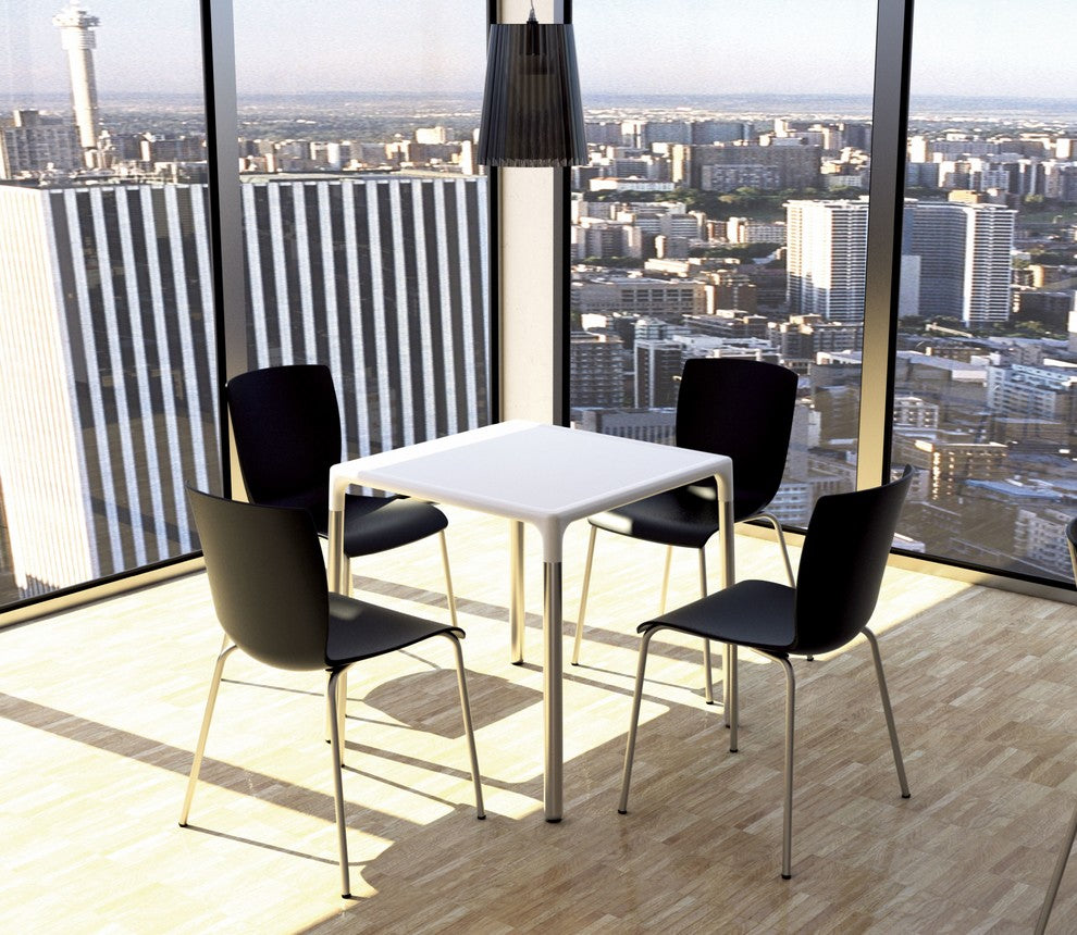 Compamia Mango Outdoor Dining Table With Aluminum Legs, White