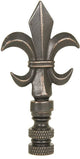 Fleur De Lis Lamp Finial Bronzed Brass 3"h