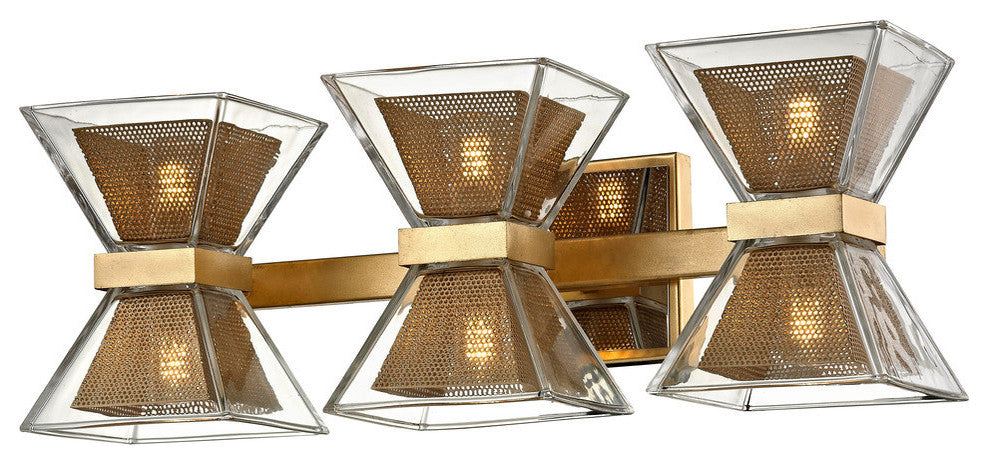 Expression LED Bath Wall Sconce, Gold Leaf, 20" Width