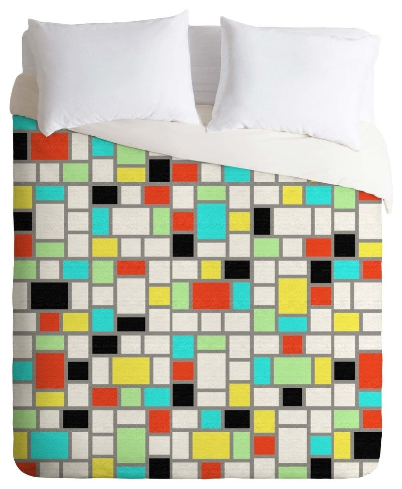 Deny Designs Jacqueline Maldonado Geo Square Duvet Cover - Lightweight