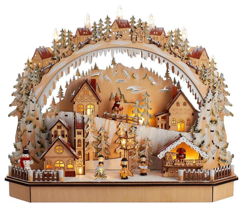 Kurt Adler 15" Battery-Operated LED Village Tablepiece