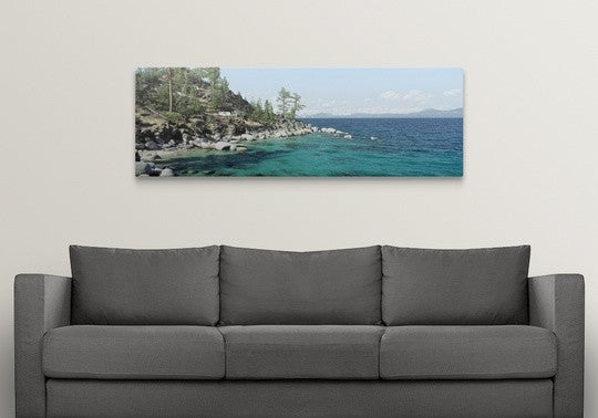 "North Shore Lake Tahoe CA" Canvas Art, 60"x20"x1.25"