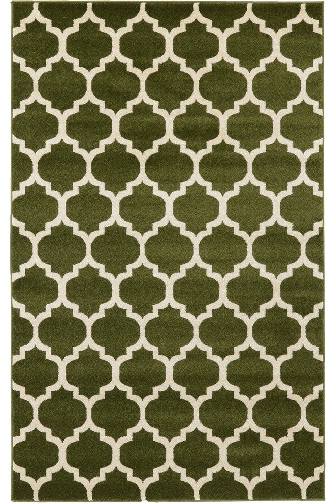 Unique Loom Dark Green Philadelphia Trellis 5' 0 x 8' 0 Area Rug