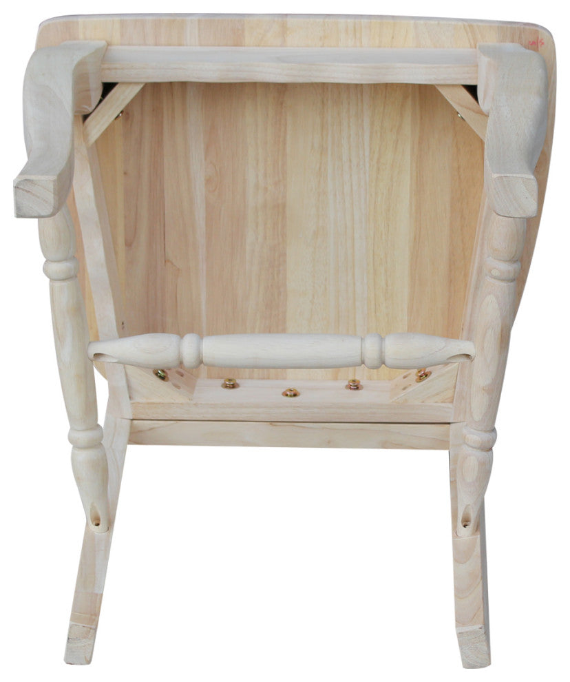 Set of Two Country French Chairs with Solid Seats