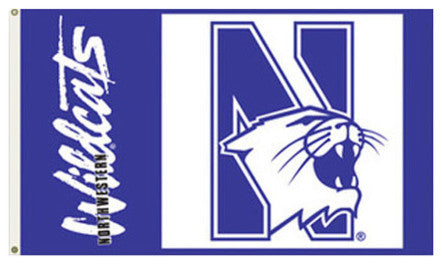 Northwestern, 3'x5' NCAA Polyester Flag