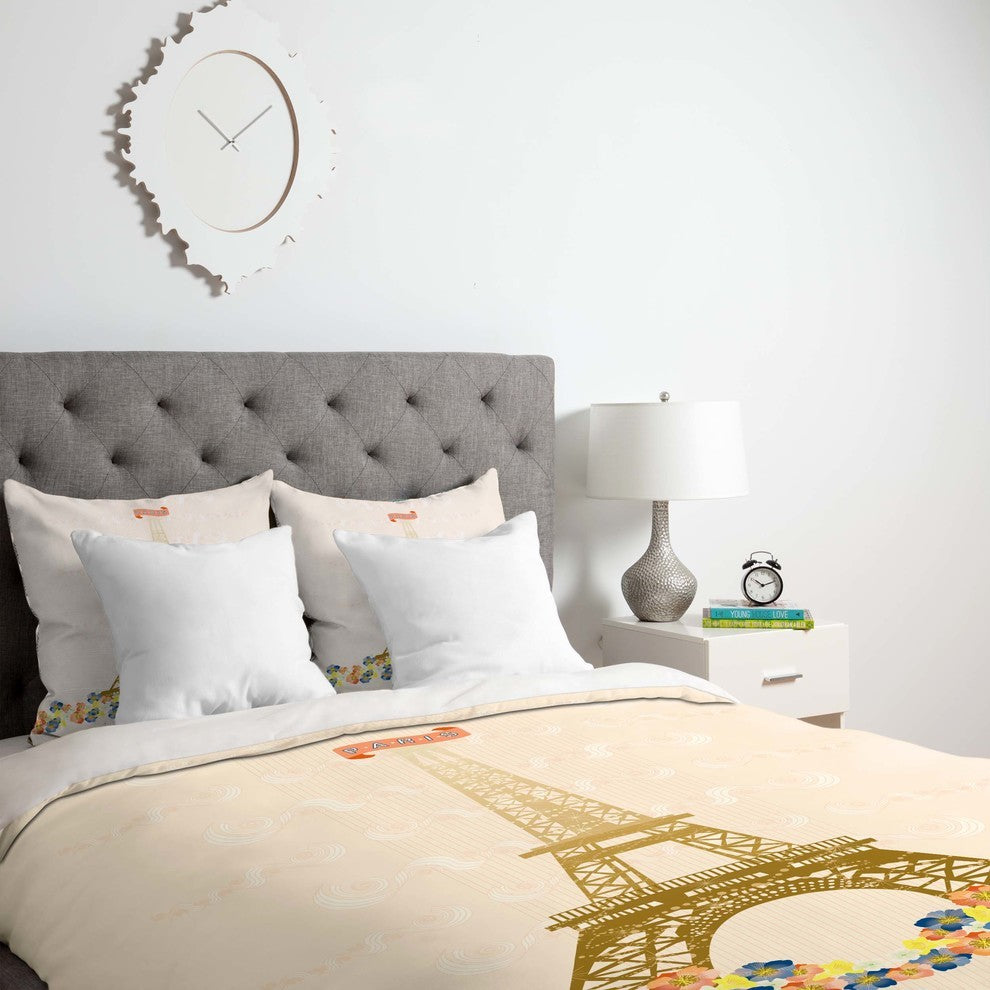 Deny Designs Jennifer Hill Paris Eiffel Tower Duvet Cover - Lightweight